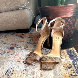 Vince Camuto Snake Skin Patterened Heels